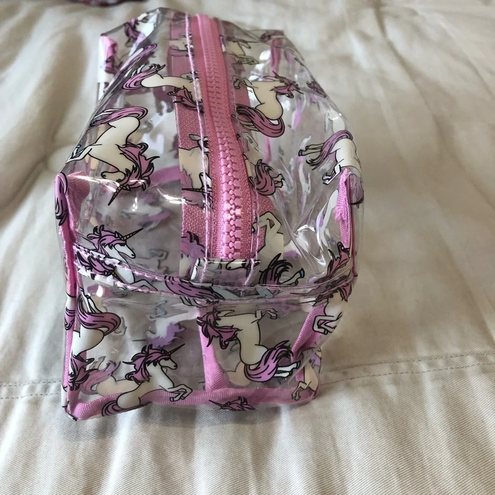 Unicorn Print Clear Cosmetic Bag